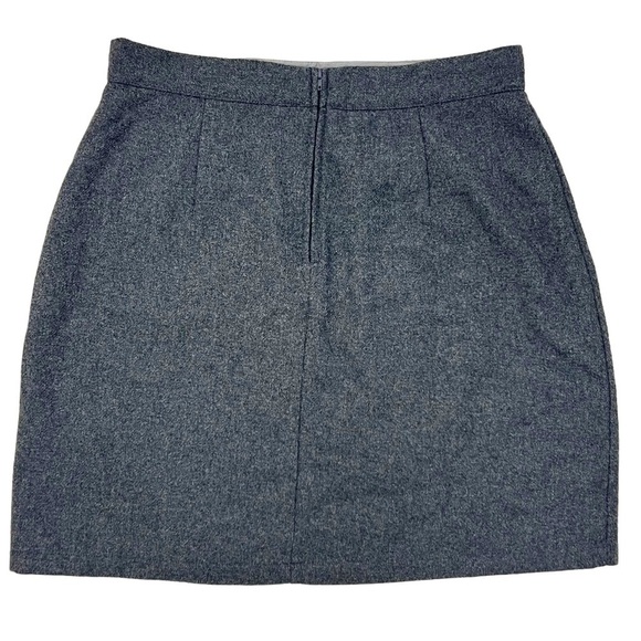 Modcloth Woman’s Gray Pocket Wool Blend Career Zip Closure Lined Y105 Size 8 - Picture 4 of 9